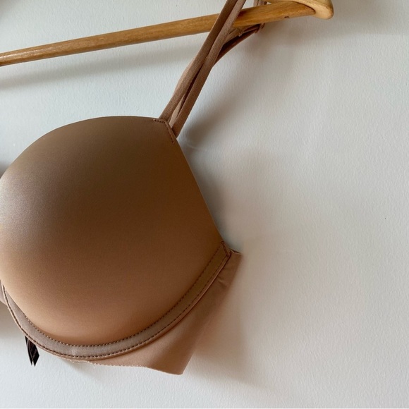 VS Sexy Illusion Padded Push Up Lightly Lined Bra 34C Nude Tan - Picture 6 of 11
